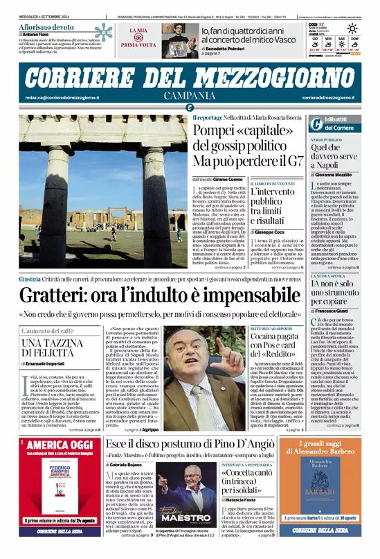 Prima-pagina-corriere del mezzogiorno-del-2024-09-04